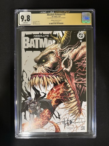 Absolute Batman #15 CGC 9.8 signed by Tyler Kirkham 2025