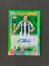 Kenan Yildiz 2024-25 Topps Chrome UCC Future Stars Auto Green Lava Refractor /99