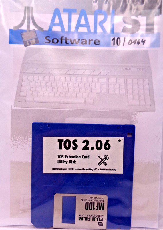ATARI ST -- TOS 2.06 EXTENSION CARD UTILITY DISK (ARTIFEX)