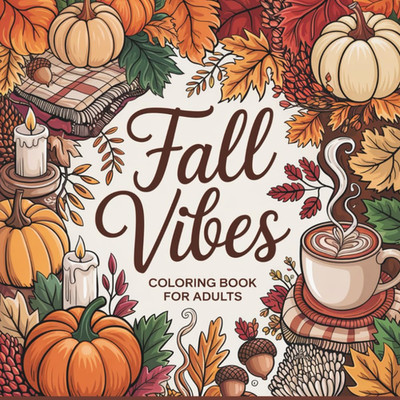 Fall Vibes Coloring Book for Adults: Bold and Easy Autumn Designs for All Ages I