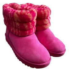 UGG Fluff Mini Quilted Zebra boots, Pink, Kids Size 4