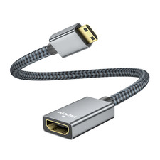 Image of Mini HDMI to HDMI Cable 4K High Speed Gold Plated HDMI 2.0 Adapter Lead 0.15m