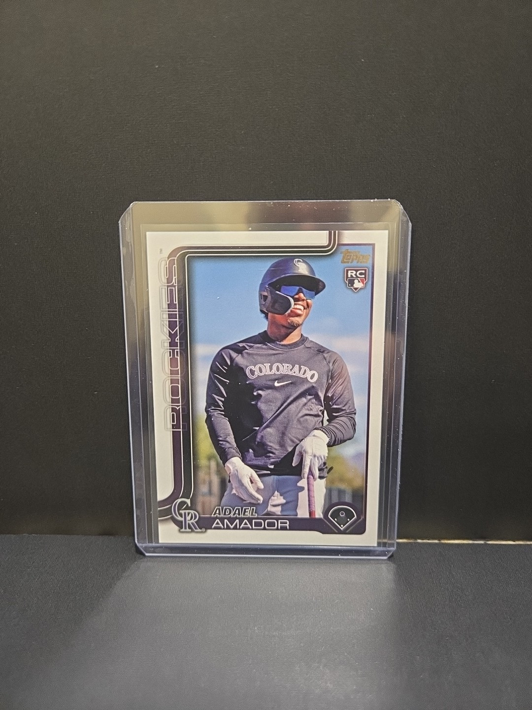 2025 Topps # 191 Adael Amador Golden Mirror SSP Rare Rookie Rockies