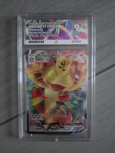 Pokémon TCG Meowth VMAX SWSH005 Black Star Promo Ace 9