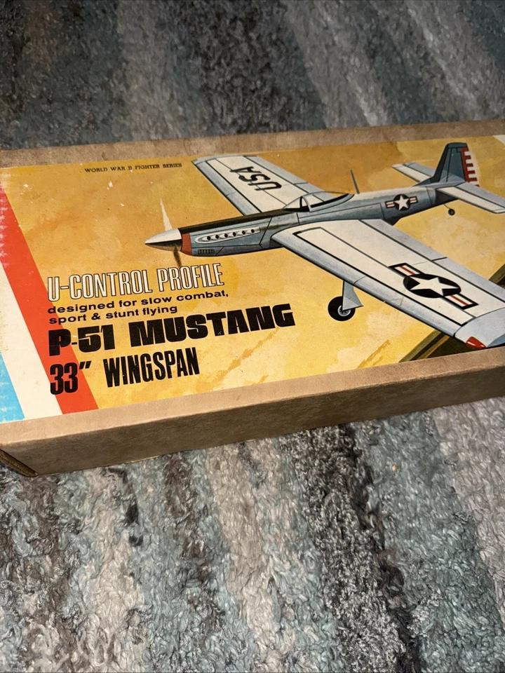 MIDWEST P-51 MUSTANG PROFILE CONTROL LINE KIT, 33' WINGSPAN, NEW - Image 4 of 4