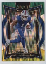 2024 Panini Select Concourse Green & Yellow Shock Prizm Curtis Samuel #23 2l4