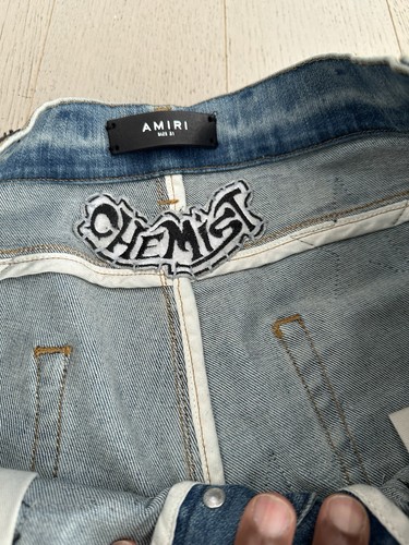 Amiri Star Patched Chemist Blue Jeans
