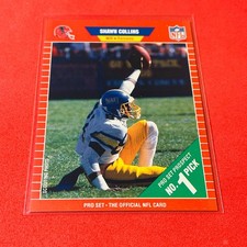 Shawn Collins .. ROOKIE .. NAU Lumberjacks / Falcons .. 1989 Pro Set Card 485. rookie card picture
