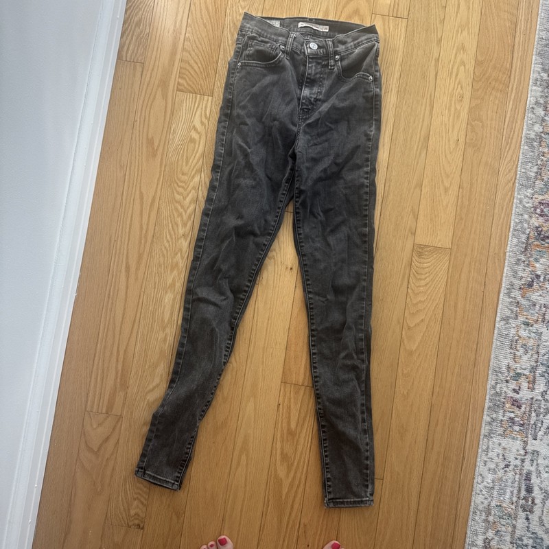 Levi's Women's Mile High Super Skinny Jeans, Size 25- Soft Black