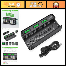 Universal Rechargeable Battery Charger for AA AAA C D 9V Ni-MH Ni-CD Batteries