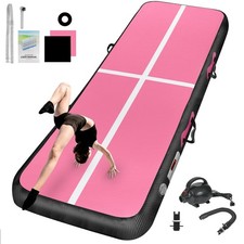 Inflatable Gymnastics Mat 10ft/13ft/16ft/20ft/ Air Tumbling Track Mats 4/8 in...