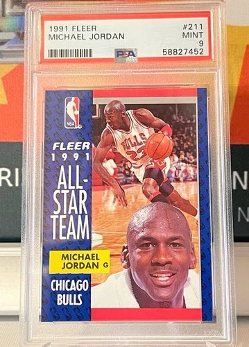 1991 Fleer Basketball Michael Jordan #211 PSA 9 HOF Chicago Bulls MINT!🚀