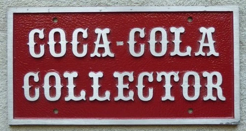 Vintage "Coca-Cola Collector" Heavy Aluminum Unused License Plate