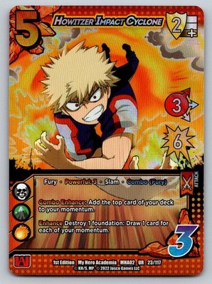 2022 Universus My Hero Academia 1ST Edition HOLO Howitzer Impact Cyclone