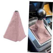 Car Shift Boot Cover, Stick Shift Cover, Suede Leather Manual Automatic Pink