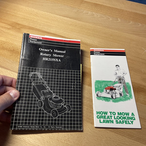Honda HR215SXA Rotary Mower Owners Manual Handbook & How To Guide