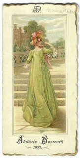 Bayreuth 1903 seltene Tanzkarte Schülerverbindung Abituria Bayreuth