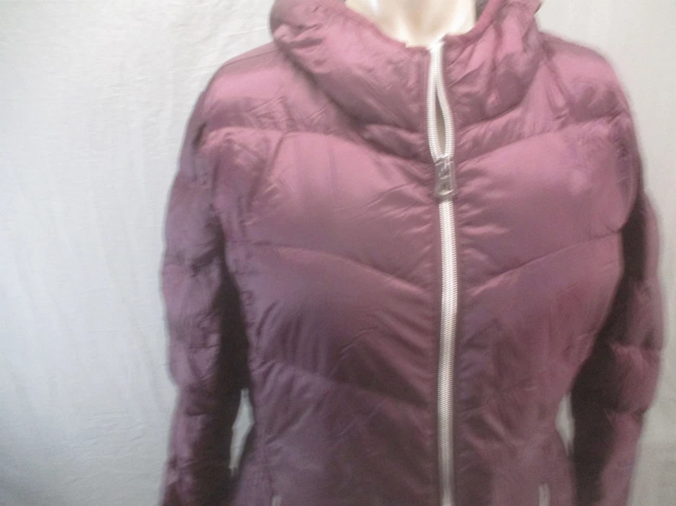 Chaqueta acolchada Lucky Bramd talla L para mujer Bordo plumón con capucha cremallera completa bolsillos 801 Foto 2 de 4