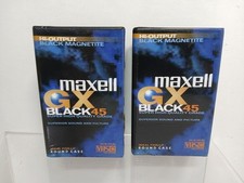 Maxell VHS C Video GX Black 45 Tape X 2 New Sealed