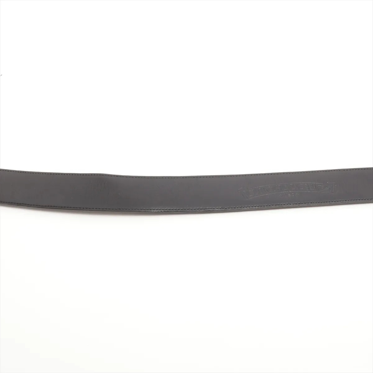 Chrome Hearts Classic Oval Cross Buckle Belt Leather & 925 size 34 black x silve thumbnail 4