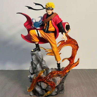 25cm Naruto Anime Figur Uzumaki Naruto Uchiha Sasuke Actionfigur PVC-Statue Deko