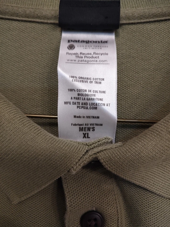 🔥 Camisa Polo Patagonia Algodón Orgánico Manga Corta (Hombre Xgrande) Verde Foto 2 de 4