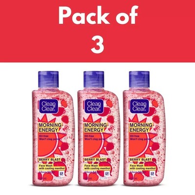 Clean & Clear Face Wash Morning Energy Berry Blast Red 100ml