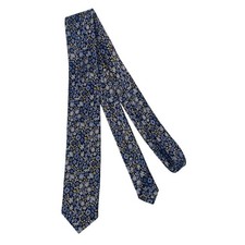 Brooks Brothers Red Fleece SILK Tie Abstract Floral 100 Silk Blue 63  x2.5  