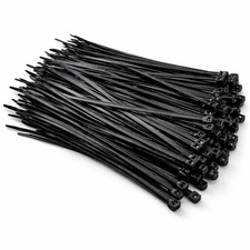 100pcs Black Nylon Cable Ties 240mm x 4.8mm Heavy Duty Zip Tie Wraps