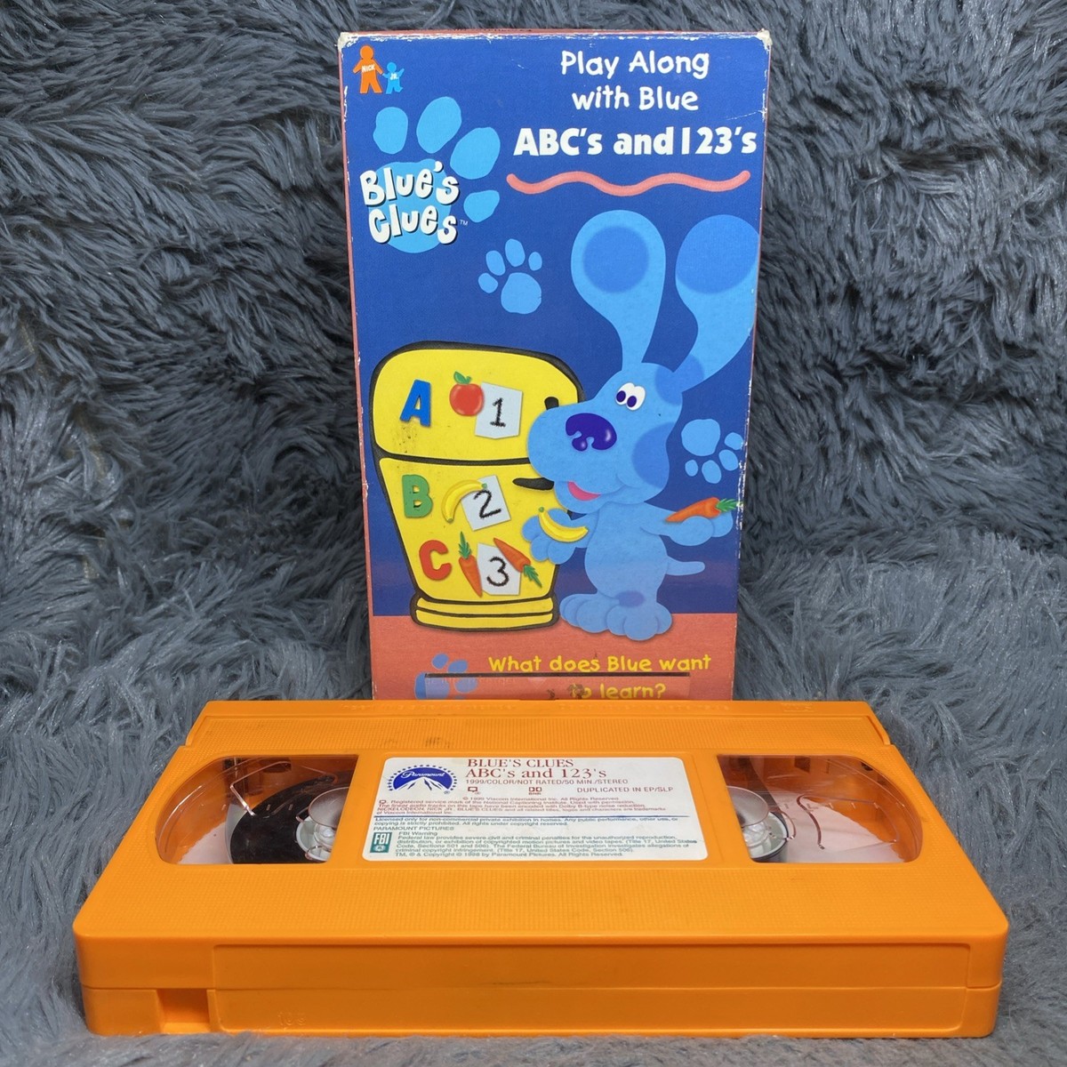 Blue's Clues ABC's and 123's VHS 1999 Nickelodeon Nick Jr Cartoon