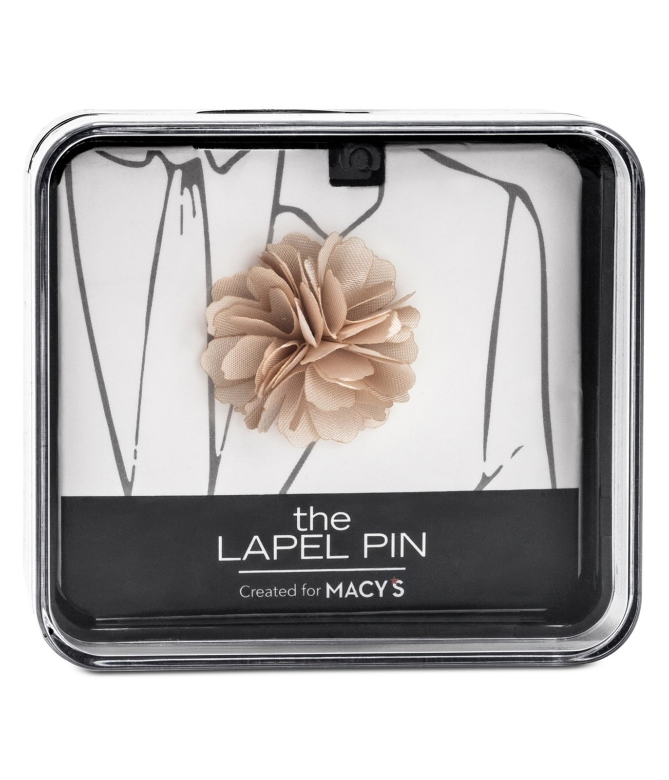 подарочная мужская брошь-булавка с цветком, Бежевая, Один размер