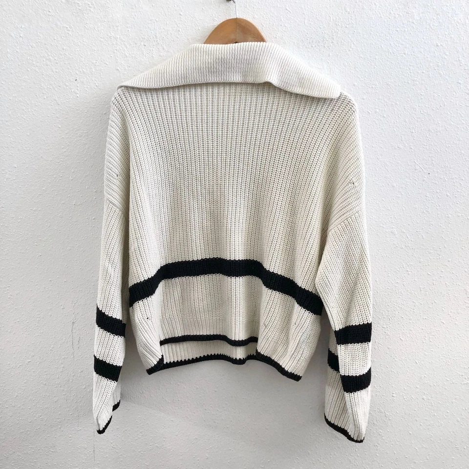 MASSIMO DUTTI Modal/ Cotton Blend Collared Relaxed Fit Sweater Size Small - Image 2 of 4