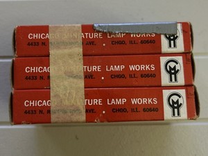 Chicago Miniature #47 Type 47 Lamp Bulbs for Radios 6.3V .15A 3 Boxes Untested