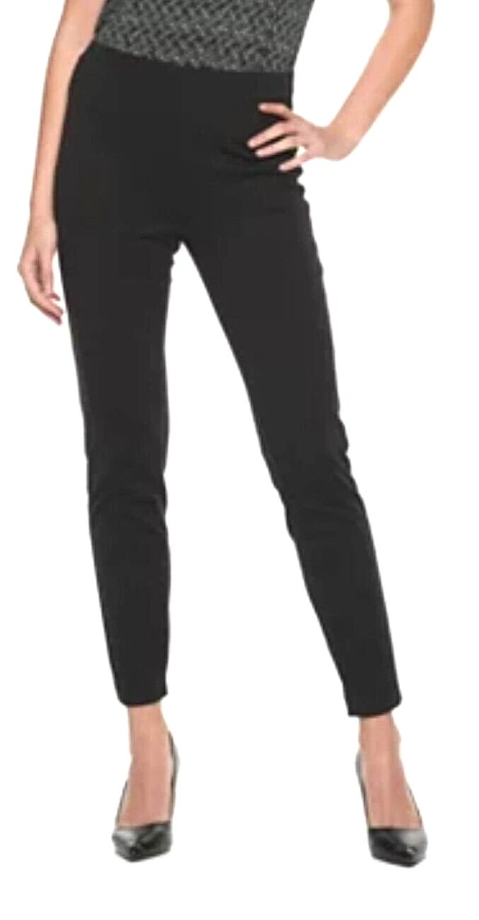 ELLE Pull-On Skinny Pants, Women's XXL-Long Black Stretch Mid-Rise pants UHL