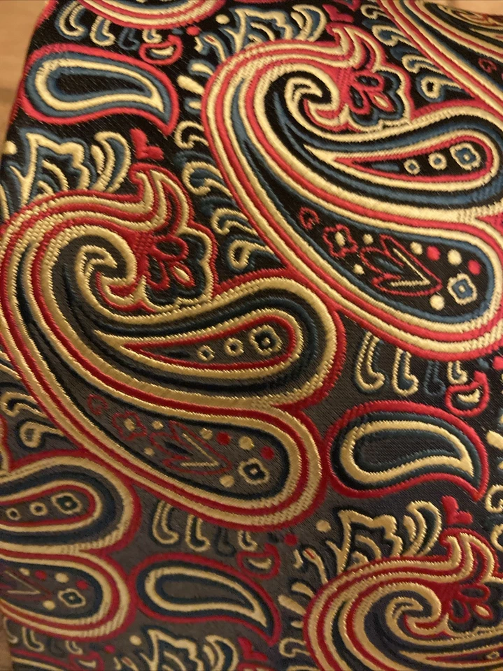 Corbatas HISDERN - 3,25 in corbata dorada fucsia - LOTE de 3 clásicas para hombre 59" Foto 4 de 4