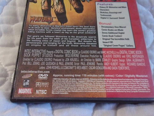 WOLVERINE ORIGIN DIGITAL COMIC BOOK VOL 1 DVD + UPPER DECK 2004 CYCLOPS CARD - Picture 3 of 11