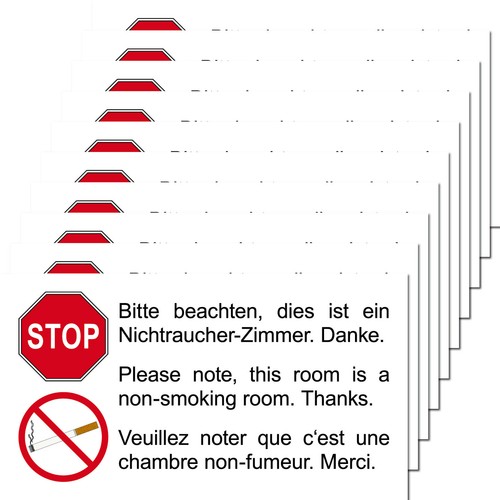 Adesivo 9cm Rauchen Verboten Untersagt Non Permette 3 Lingue Vietato Fumare - Bild 8 von 9