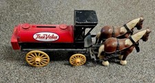ERTL True Value Hardware Advertisement 1990 Horse Wagon Coin Bank Die-Cast Metal