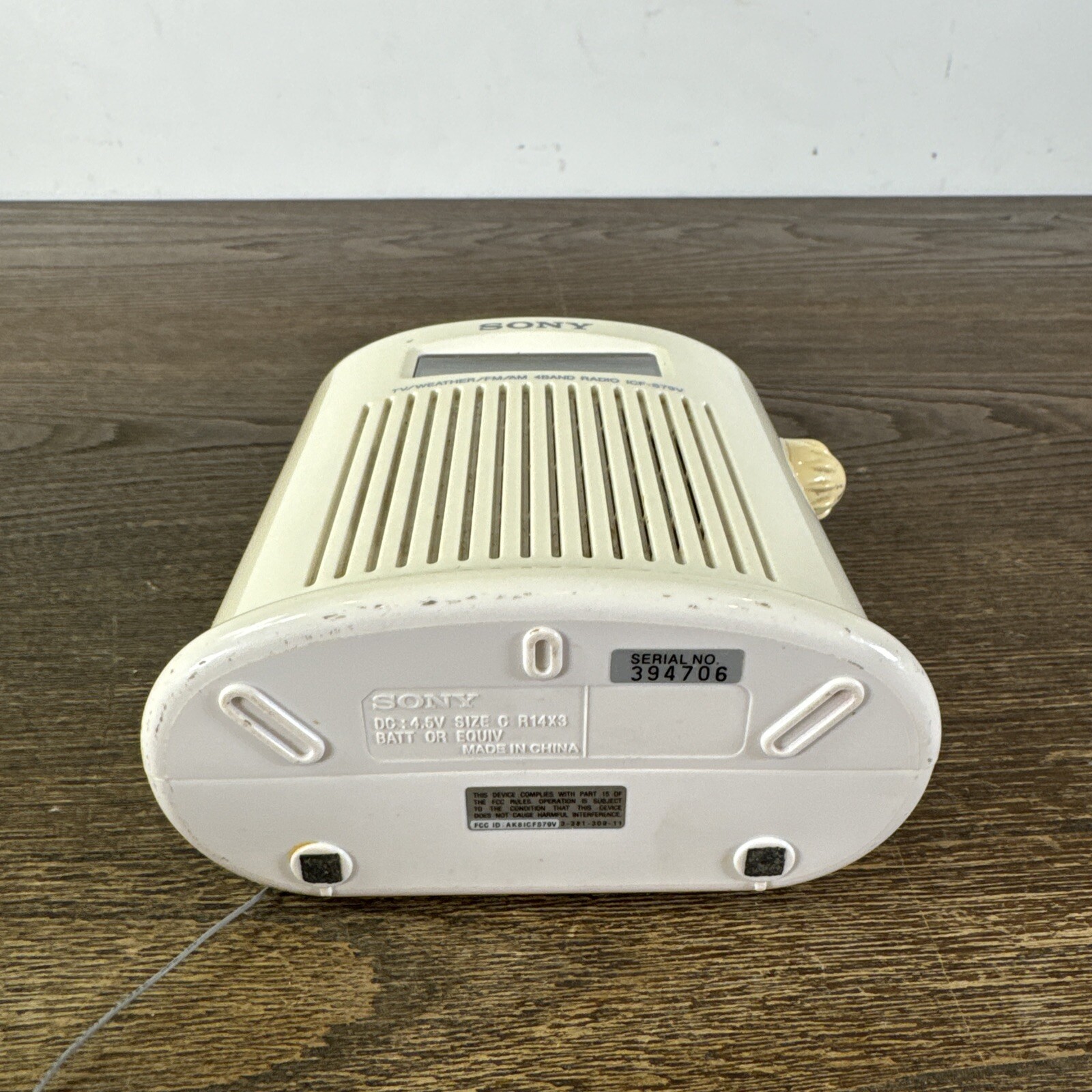 SONY Shower Mate FM/AM 4 Band Radio TV Weather ICFS79V eBay