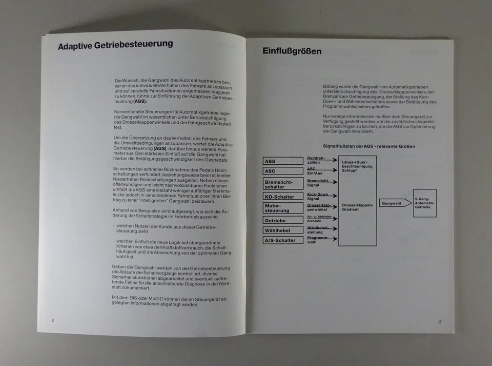 Schulungsunterlage Seminario BMW Adaptable Transmisión Control Ags para 5er E39 - Imagen 3 de 4