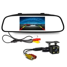 4.3 Inch Car Rear View Mirror Monitor with Clip Backup Camera Night Vision Kit