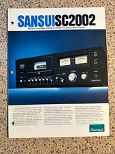 Sansui SC2002 Rare Vintage Dealer Brochure Or...