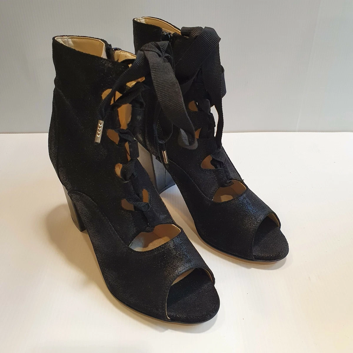 Sandali Divine Follie pelle vitello nero tacco 8 cm n.36. PREZZO
