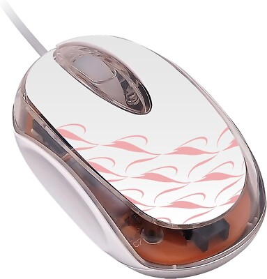 Wintec FileMate Imagine Series M1810 USB Mini Mouse White/Pink Angel Tulip