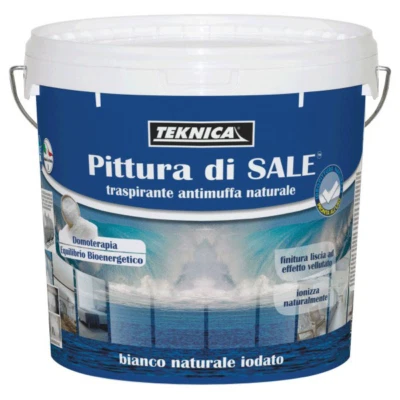 Teknica PITTURA DI SALE bianco naturale iodato traspirante antimuffa 12 LT