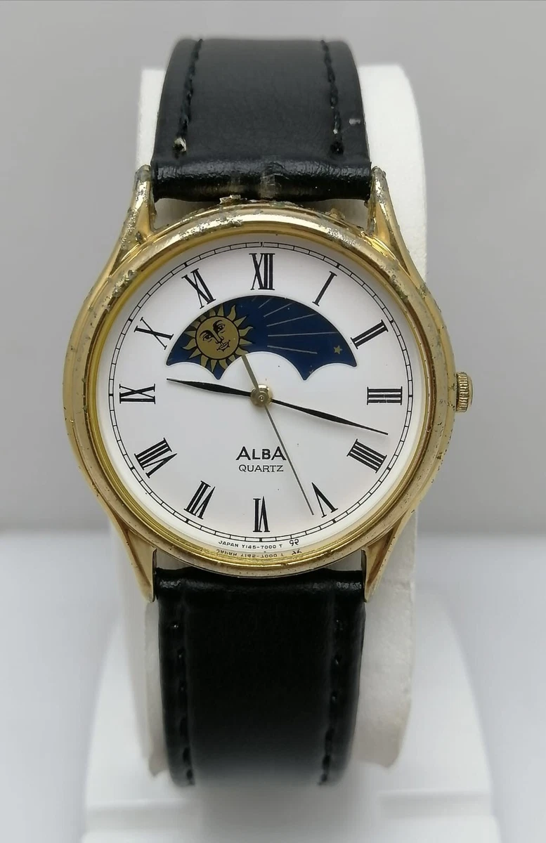 Alba Y145 7000 Sun And Moon Men s Watch eBay