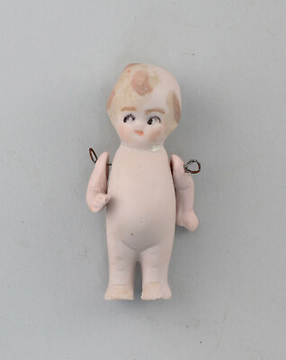 Ganzbiskuit- Porzellan Puppenstubenpuppe Kewpie handbemalt alt 9110047 