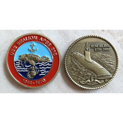Rare USS Sealion APSS 315 Submarine Coin Run Silent Deep SS