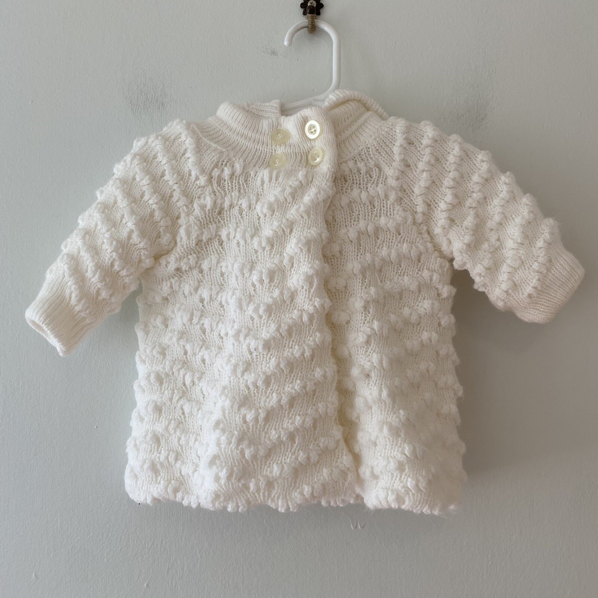 Specialty Baby Chunky Knit Sweater 3-6 Months White Swing Infant