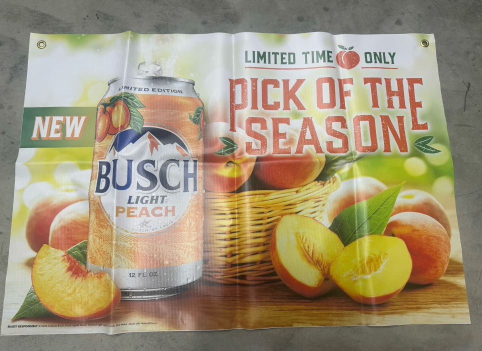 Busch Light Peach Banner. Limited Time Only. 2x3ft | eBay